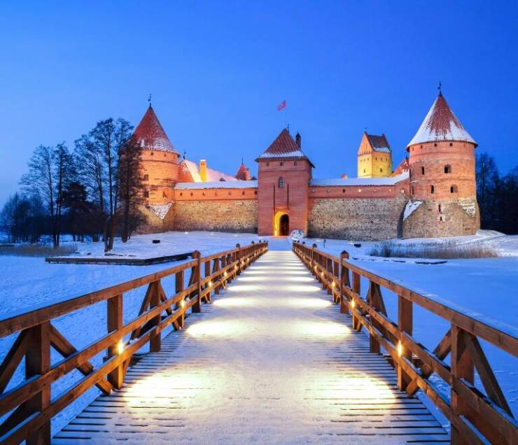Тракайский замок зимой