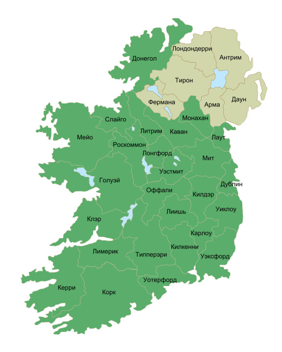 Административное деление Ирландии