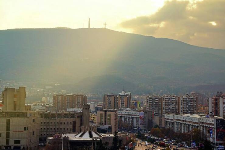 Панорама Скопье