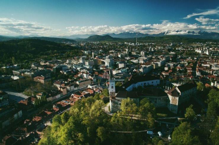 Вид на Люблянский замок
