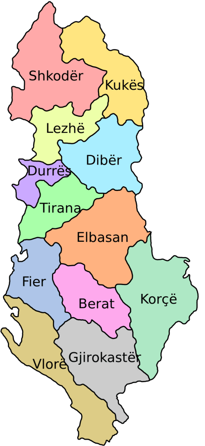 Административное деление Албании