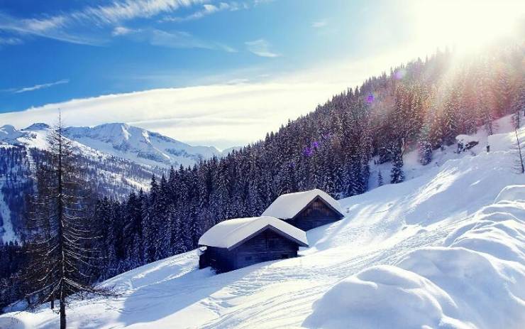Зима в Альпах 