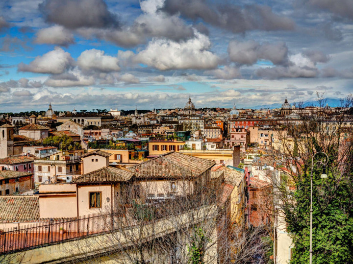 Вид на Рим с холма Яникул