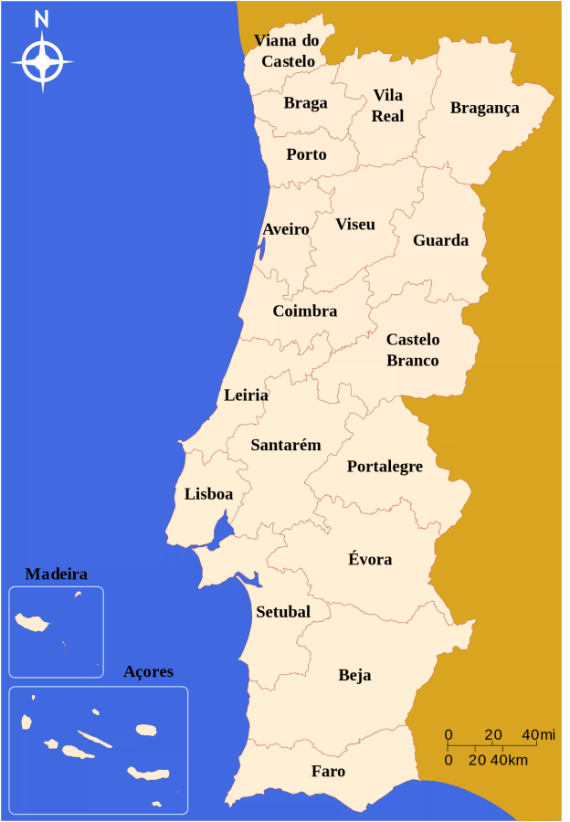 Административное деление Португалии