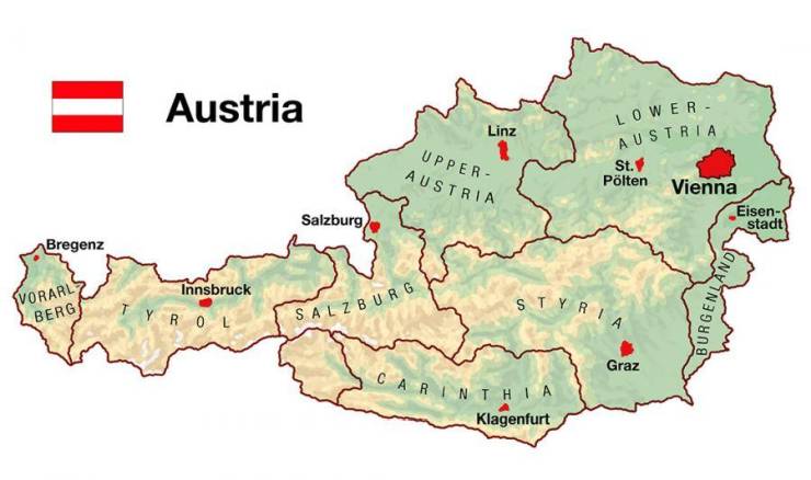 земли австрии и их столицы