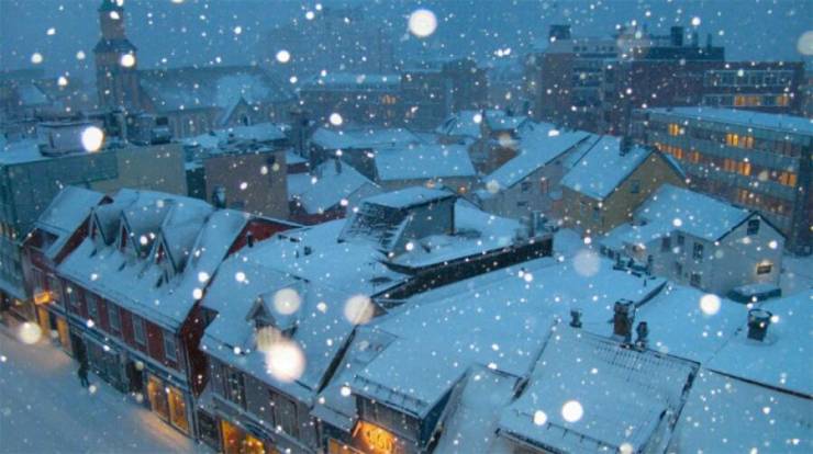 Снег в Тромсё