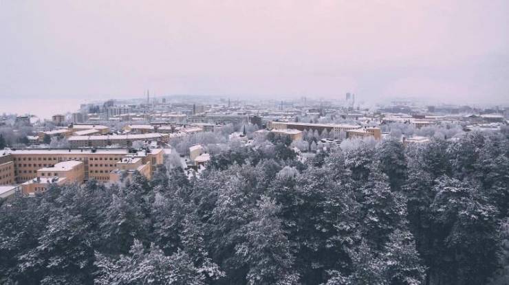 Панорама зимнего Тампере