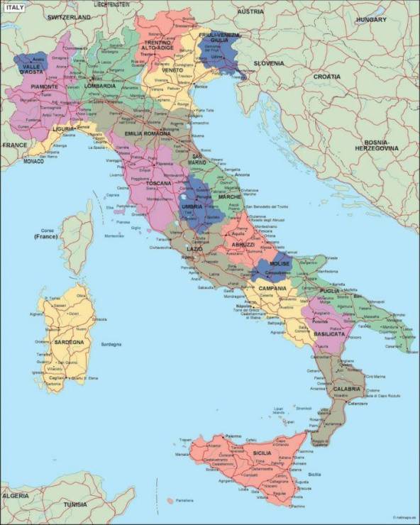 Административное деление Италии