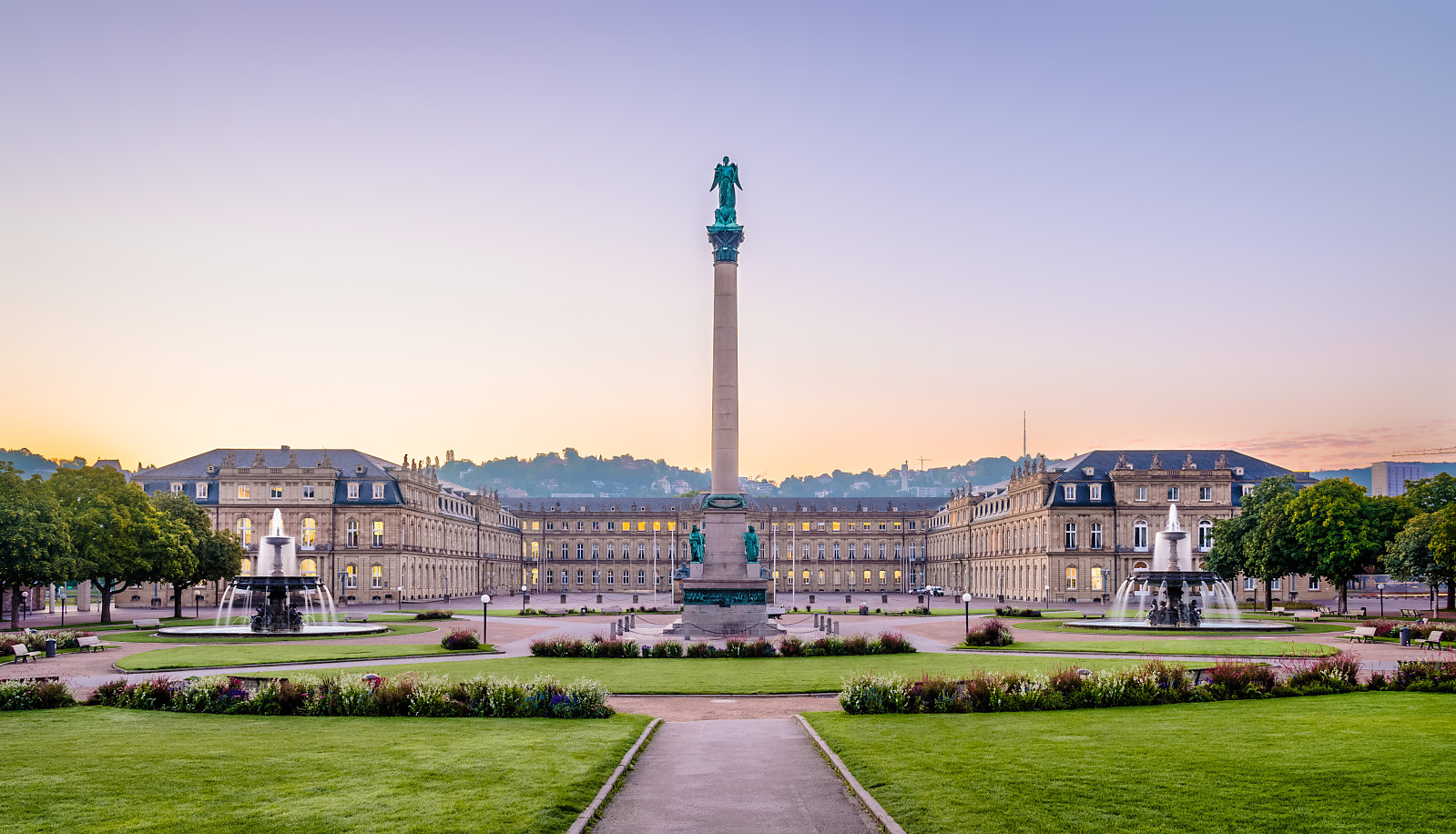 Stuttgart. Neues Schloss Штутгарт. Штутгарт Schlossplatz. Замковая площадь (Штутгарт). Штутгарт Дворцовая площадь.