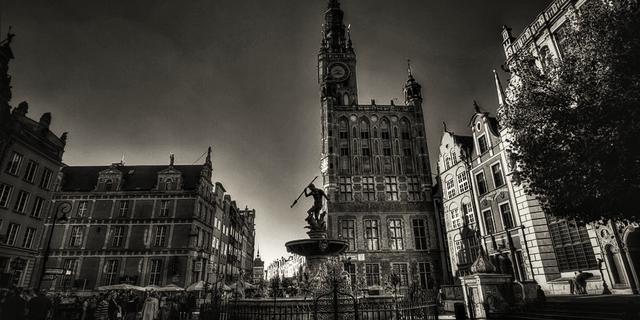 Город Длинный рынок в Гданьске