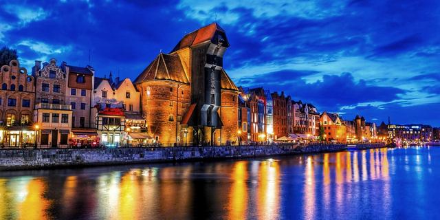 Город Портовый кран в Гданьске