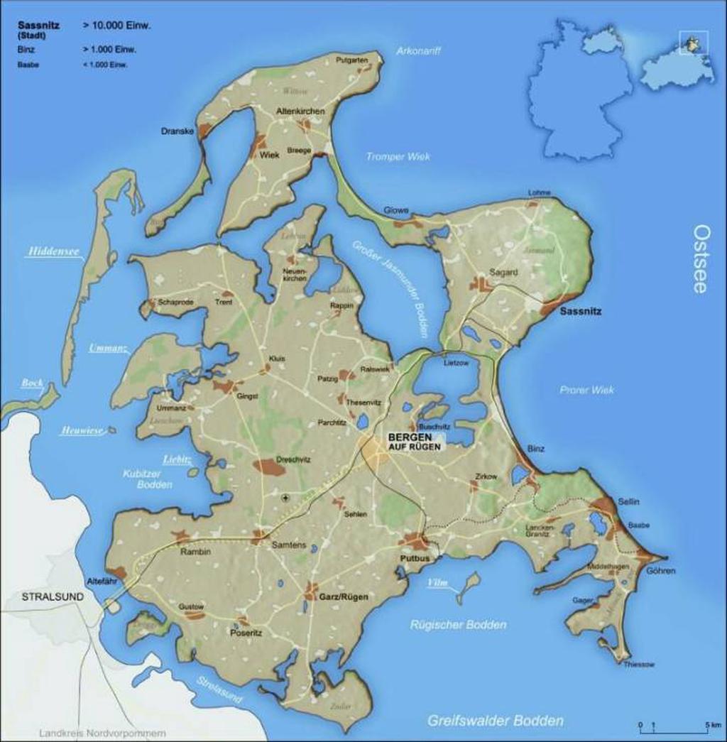 Карта Рюгена